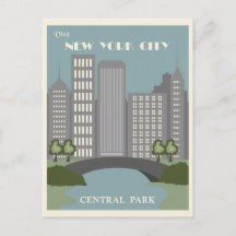 Central Park New York City Vintage Travel
