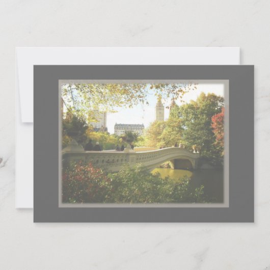 Central Park New York City Wedding Invite Einladung (Vorderseite)