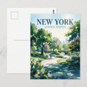 Central Park New York Postkarte (Vorne/Hinten)