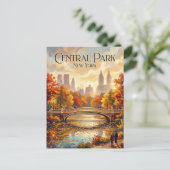 Central Park New York Postkarte (Stehend Vorderseite)