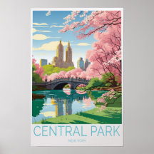 Central Park New York Reiseplakat
