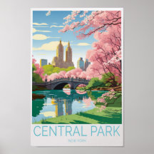 Central Park New York Reiseplakat