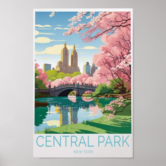 Central Park New York Reiseplakat Poster (Vorne)