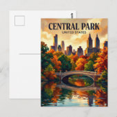 Central Park New York State Postkarte (Vorne/Hinten)