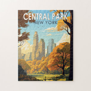 Central Park New York Travel Art Vintag Puzzle