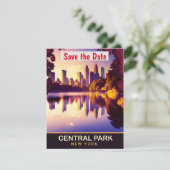 Central Park, New York, Travel Postcard, Save The Date (Stehend Vorderseite)