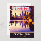Central Park, New York, Travel Postcard, Save The Date (Vorne/Hinten)