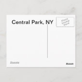 Central Park, NY Postkarte (Rückseite)