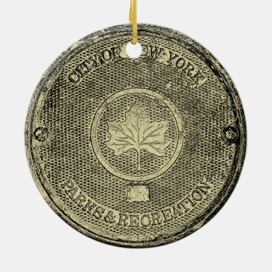 Central Park NYC Keramik Ornament (Hinten)