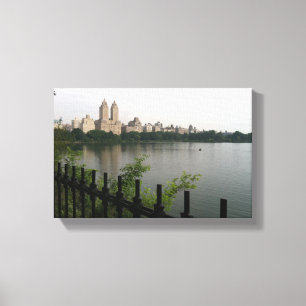 Central Park NYC Reservoir New York City Foto Leinwanddruck
