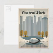 Central Park, NYC - Schnee Postkarte (Vorne/Hinten)