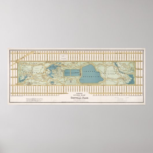 Central Park Plan Poster (Vorne)