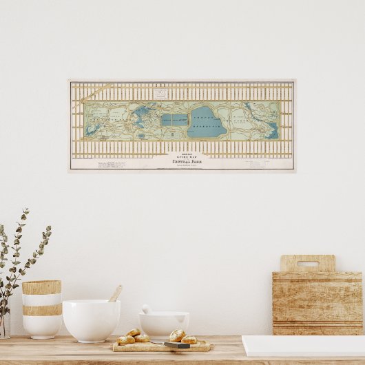 Central Park Plan Poster (Küche)