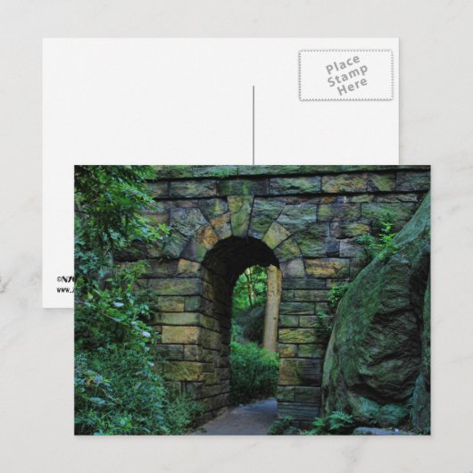 Central Park: Ramble Stone Arch Postkarte (Vorne/Hinten)