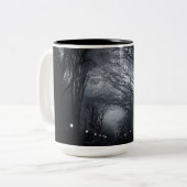 Central Park-Reihe der Bäume Zweifarbige Tasse (Vorderseite Links)