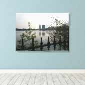 Central Park Reservoir Foto Leinwand (Insitu (Holzboden))