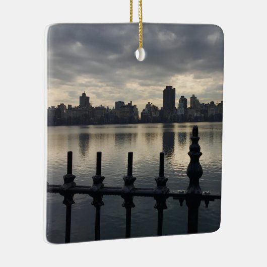 Central Park Reservoir New York City Sunrise NYC Keramikornament (Rechts)