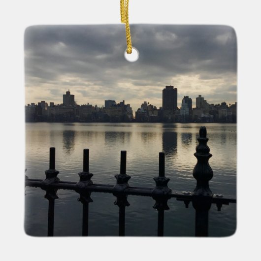 Central Park Reservoir New York City Sunrise NYC Keramikornament (Vorderseite)