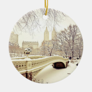 Central Park-Schnee - Winter New York Keramik Ornament