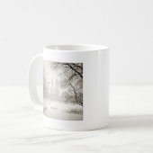 Central Park - schöner Winter-Schnee Kaffeetasse (Vorderseite Links)