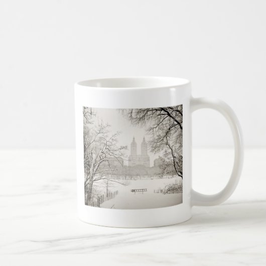 Central Park - schöner Winter-Schnee Kaffeetasse (Rechts)