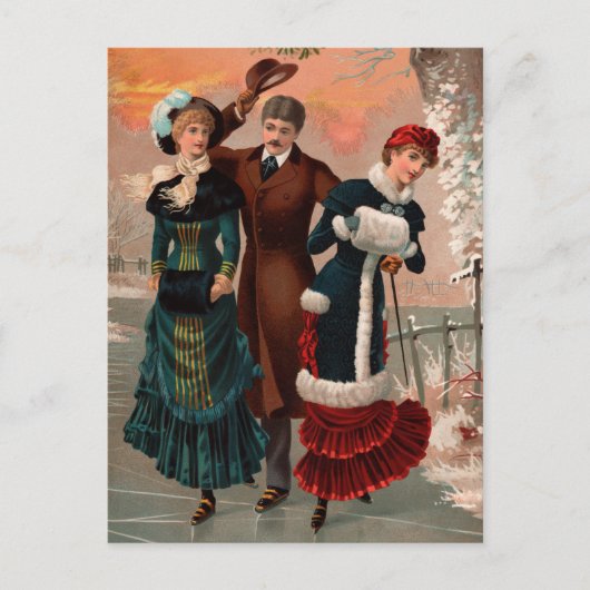 Central Park Skaters Postcard Postkarte (Vorderseite)