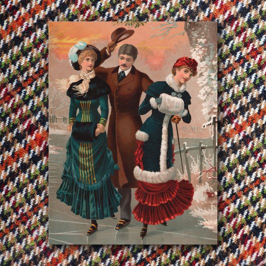 Central Park Skaters Postcard Postkarte