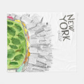Central Park u. New- York Citycollage Fleecedecke (Vorderseite (Horizontal))