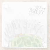 Central Park u. New- York Citycollage Glasuntersetzer (Rückseite)