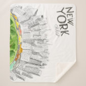 Central Park u. New- York Citycollage Sherpadecke (Vorderseite)