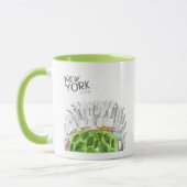 Central Park u. New- York Citycollage Tasse (Links)
