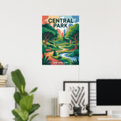 Central Park Vektorgrafik Poster (Heimbüro)