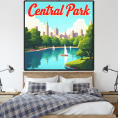 Central Park View Leinwanddruck (Insitu (Schlafzimmer))