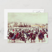 Central Park, Winter: Der Skaten-Karneval Postkarte (Vorne/Hinten)