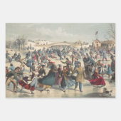 Central Park, Winter. Der Skaten-Teich New York Geschenkpapier Set (Vorderseite)