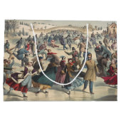 Central Park, Winter. Der Skaten-Teich New York Große Geschenktüte (Rückseite)