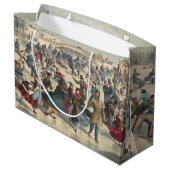 Central Park, Winter. Der Skaten-Teich New York Große Geschenktüte (Rückseite Schrägansicht)