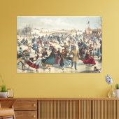 Central Park, Winter. Der Skaten-Teich New York Leinwanddruck (Insitu (Wohnzimmer))