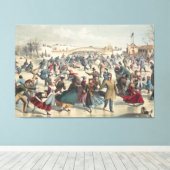 Central Park, Winter. Der Skaten-Teich New York Leinwanddruck (Insitu (Holzboden))