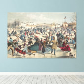 Central Park, Winter. Der Skaten-Teich New York Leinwanddruck (Insitu (Holzboden))