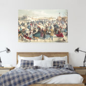 Central Park, Winter. Der Skaten-Teich New York Leinwanddruck (Insitu (Schlafzimmer))