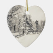 Central Park Winter Path - New York City Keramik Ornament (Rechts)