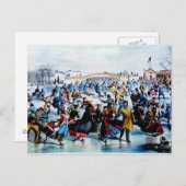 Central Park Winter Postcard Postkarte (Vorne/Hinten)