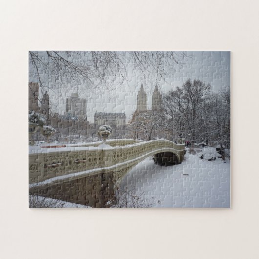 Central Park-Winter-Puzzlespiel - Bogen-Brücke Puzzle (Horizontal)