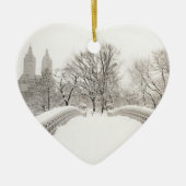 Central Park-Winter Romance - Bogen-Brücke Keramikornament (Vorne)