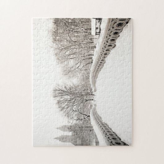 Central Park-Winter Romance - Bogen-Brücke Puzzle (Vertikal)