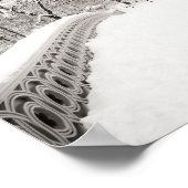 Central Park Winter Romance - Bow Bridge Poster (Ecke)