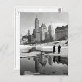 Central Park Winter Scene, 1933 Postkarte (Vorne/Hinten)