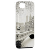 Central Park-Winter - Schnee auf Bogen-Brücke Case-Mate iPhone Hülle (Rückseite/rechts)