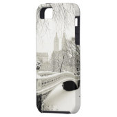 Central Park-Winter - Schnee auf Bogen-Brücke Case-Mate iPhone Hülle (Rückseite Links)